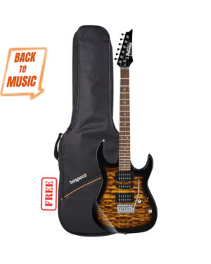 Ibanez GRX70QA 6 String Solid Body Electric Guitar - Sunburst with Free Bespeco BAG5EG