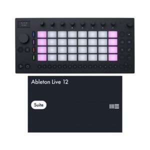 Image of the Ableton Move and Live 12 Suite Bundle, showcasing software and hardware promotional listing.