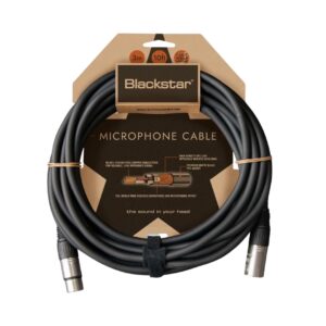 Blackstar male to female XLR audio cable, 3 meters long, designed for connecting microphones to audio equipment.