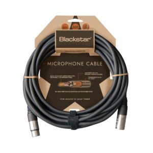 Blackstar male to female XLR audio cable, 6 meters long, designed for connecting microphones to audio equipment.