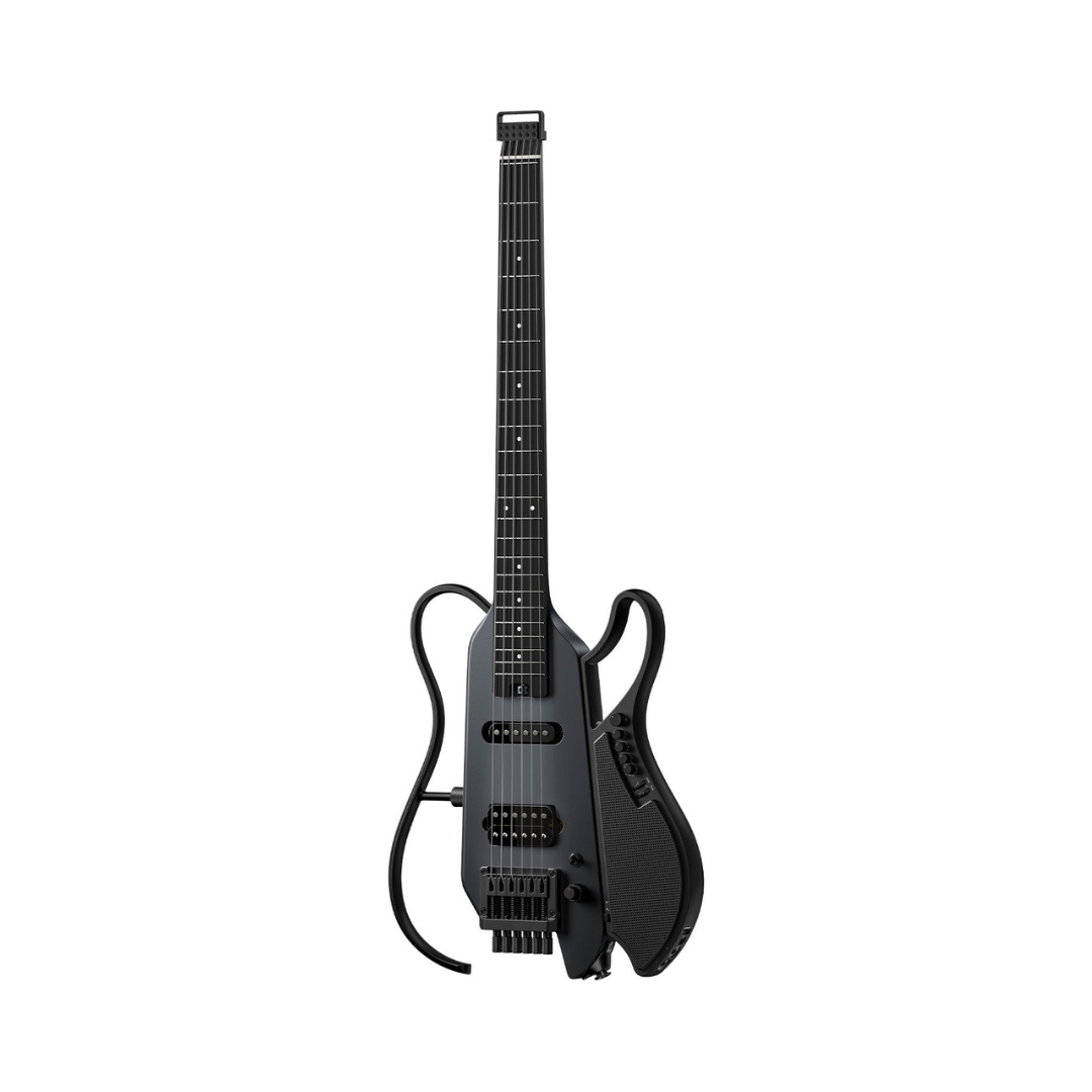 Donner HUSH-X LIVE Electric Travel Guitar with Speaker - Black - Image 2