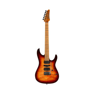 Ibanez Prestige AZ2407F electric guitar in brownish sphalerite finish, showcasing sleek design and high-quality craftsmanship.