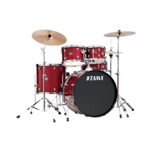TAMA Rhythm Mate RM52KH6C drum kit in Candy Apple Mist finish, showcasing vibrant color and sleek design.