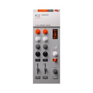 Teenage Engineering EP-136 K.O. Sidekick, a compact digital mixer designed for portable audio mixing and production.