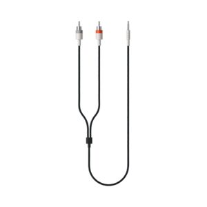 Teenage Engineering Field Textile audio cable, 3.5mm to dual RCA connectors, designed for high-quality audio connections.