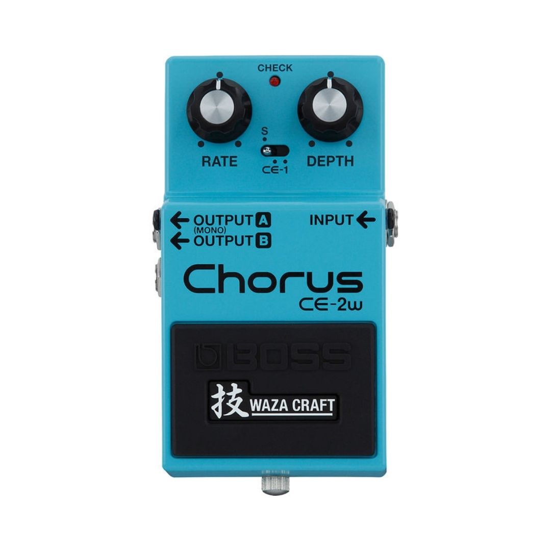 BOSS CE-2W Waza Craft Special Edition Chorus Pedal, featuring a compact design and dual chorus modes for versatile sound.