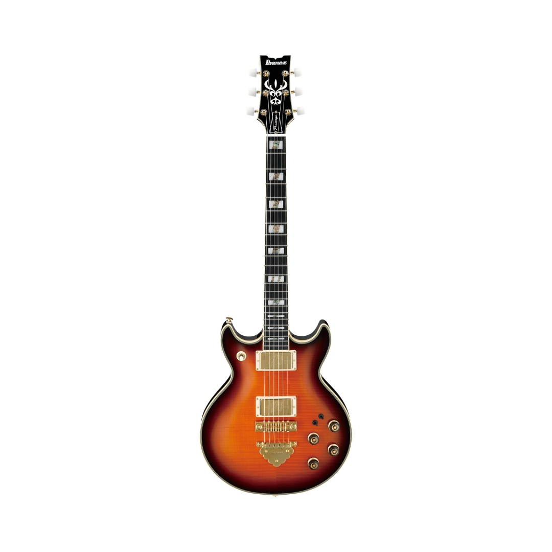 Ibanez Prestige AR2619 electric guitar in Antique Violin finish, showcasing elegant curves and high-quality craftsmanship.