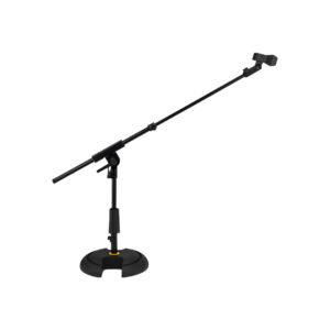 1. Hercules MS120B PRO Low Profile Microphone Stand with adjustable height and sturdy base for stability during performances.
