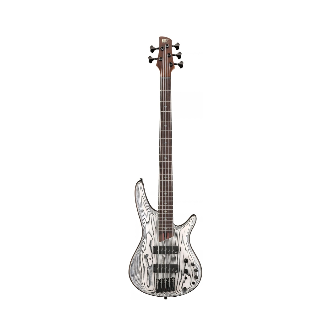 Ibanez Premium SR1325SB 5-string electric bass guitar in Icebreaker Wave Flat finish, showcasing sleek design and craftsmanship.