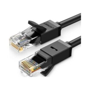 1. UGreen Cat 6 U/UTP LAN cable, 2 meters long, in black color, designed for high-speed internet connectivity.