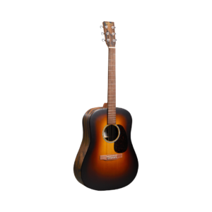1. Martin D-X2E Dreadnought semi-acoustic guitar featuring a striking Ziricote burst finish.