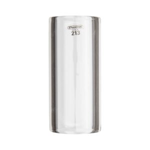 Large Dunlop 213 Pyrex glass slide with heavy wall thickness, enhancing middle harmonics for a warm, thick tone.