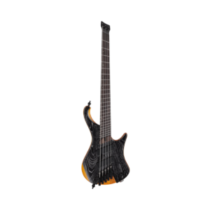 1. Ibanez EHB1135MS bass guitar in Silver Wave Black, featuring a sleek low gloss finish and modern design.