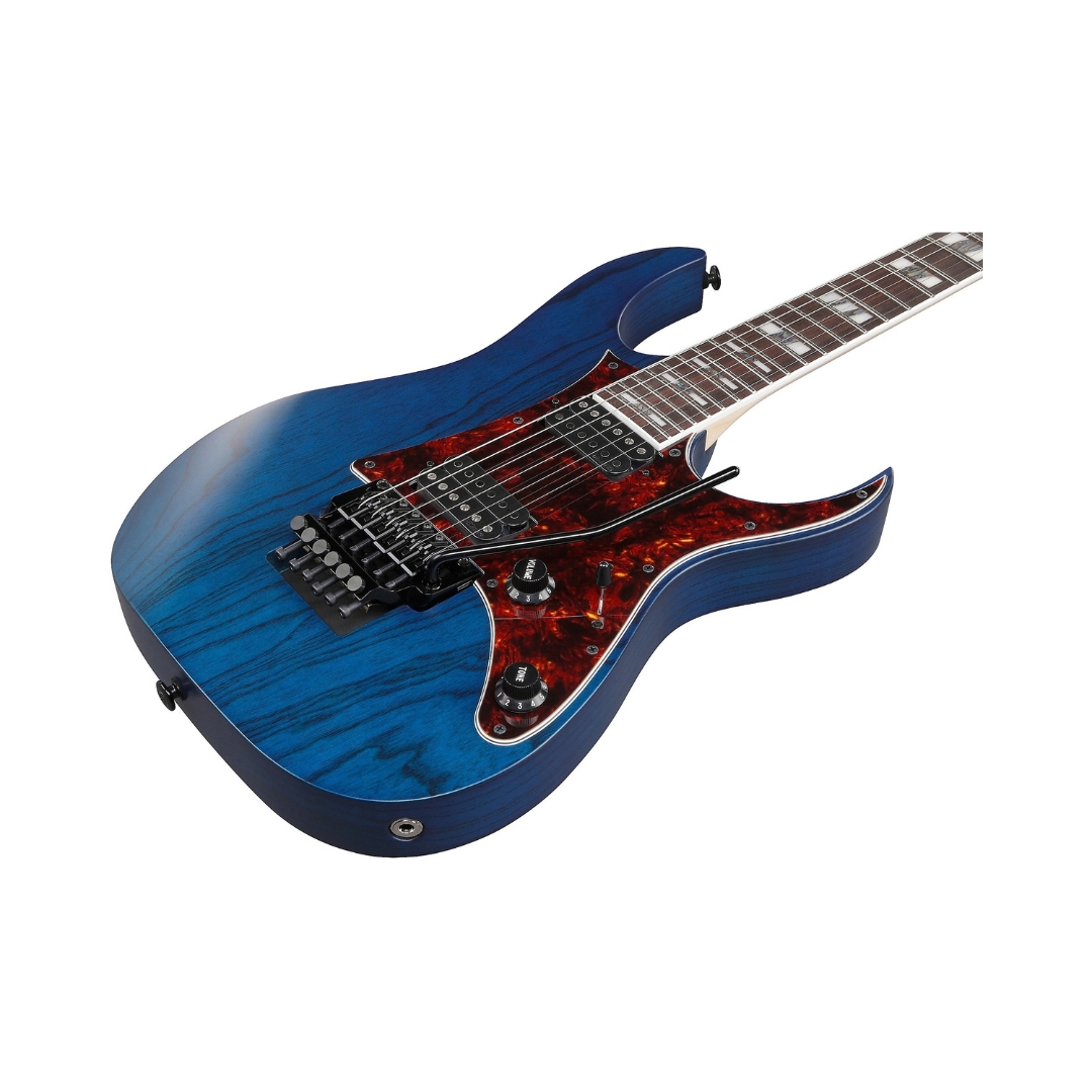 Ibanez RG Prestige RG653DX Electric Guitar - Transparent Deep Blue Flat - Image 6
