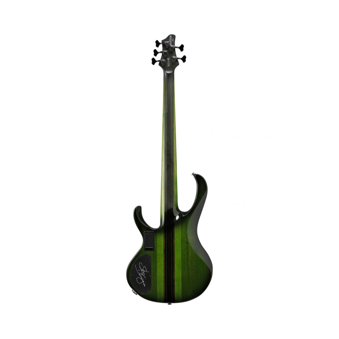 Ibanez SDGB1 Steve Di Giorgio Signature 5-string Electric Bass Guitar - Dark Moss Burst - Image 4