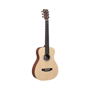 1. Martin LX1 Little Martin acoustic guitar in natural finish, showcasing its compact design and classic craftsmanship.