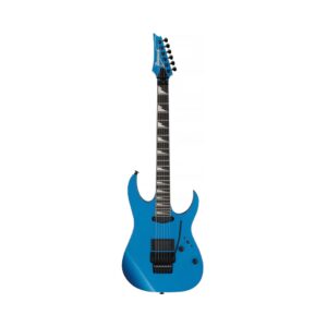 Electric Blue Ibanez RG565R-EB guitar featuring a sleek design and modern hardware for enhanced performance.