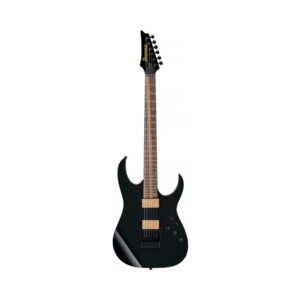 Ibanez RGR52ET-BK electric guitar in black, showcasing a stylish body and advanced features for musicians.