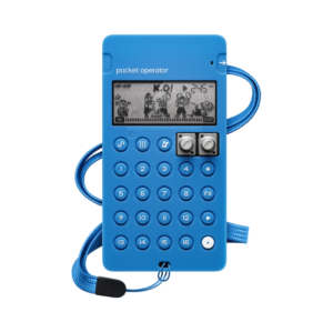 1. Blue silicone pro case for Teenage Engineering Pocket Operators, providing protection and a stylish design for portable devices.