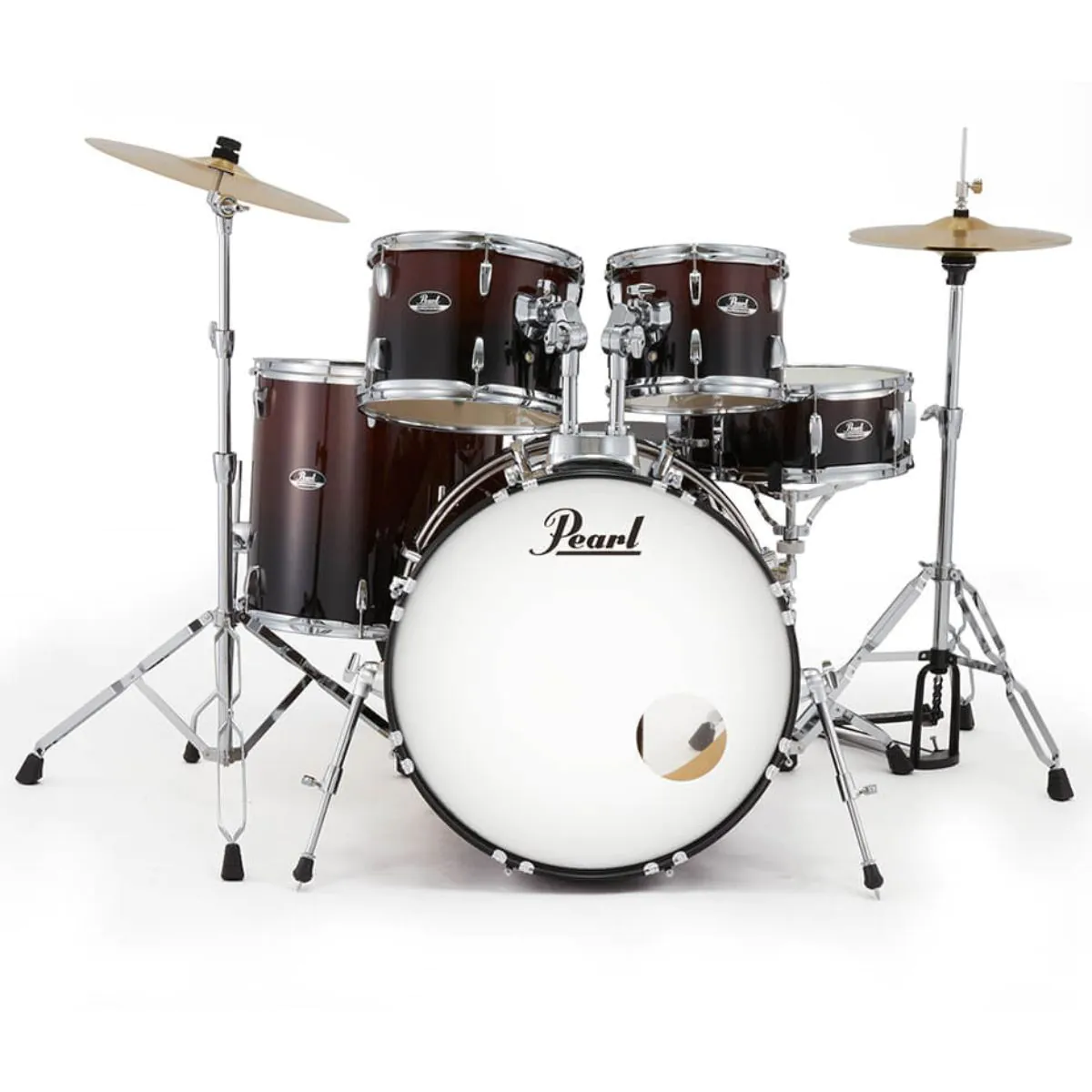Pearl Rodeshow RS525SC/C#757 5 pcs Complete Drum Set with Cymbals - Garnet Fade Finish
