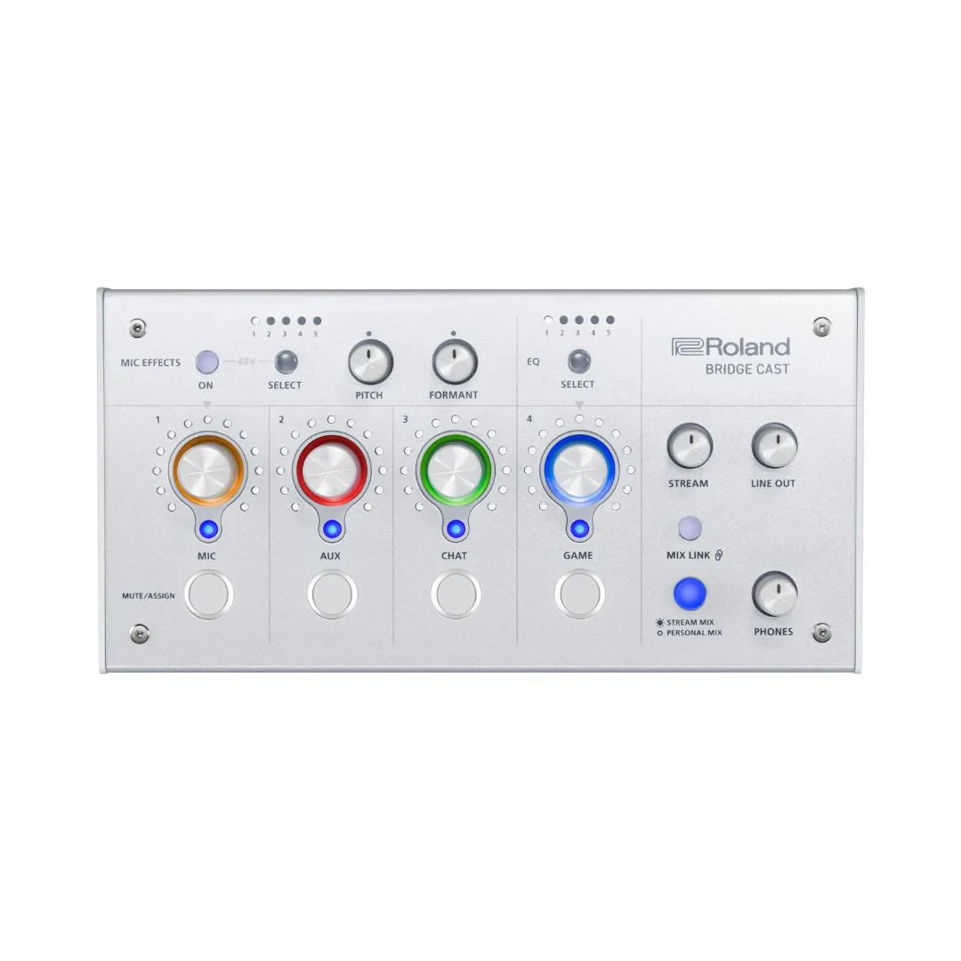 Roland BRIDGE CAST Dual Bus Gaming Mixer - White