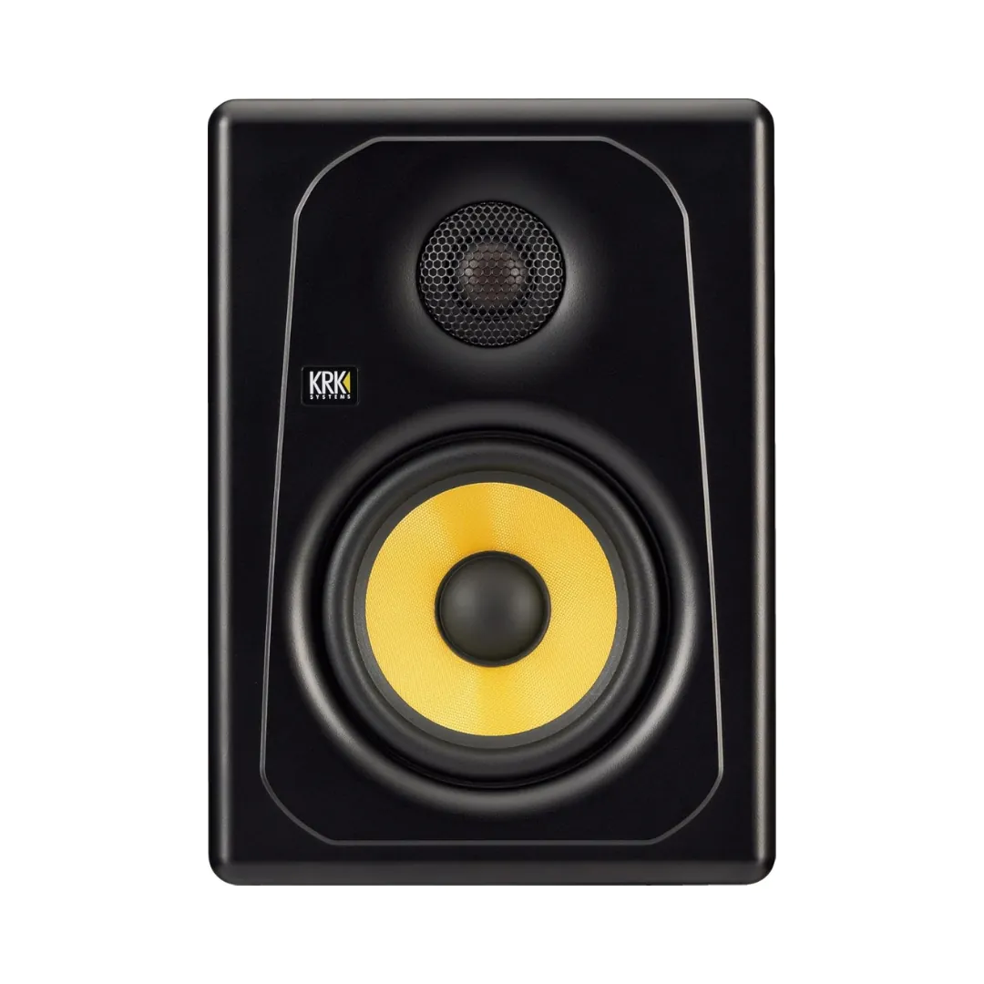 KRK Kreate 5 Active Studio Monitor in black, featuring Bluetooth connectivity for enhanced audio playback.